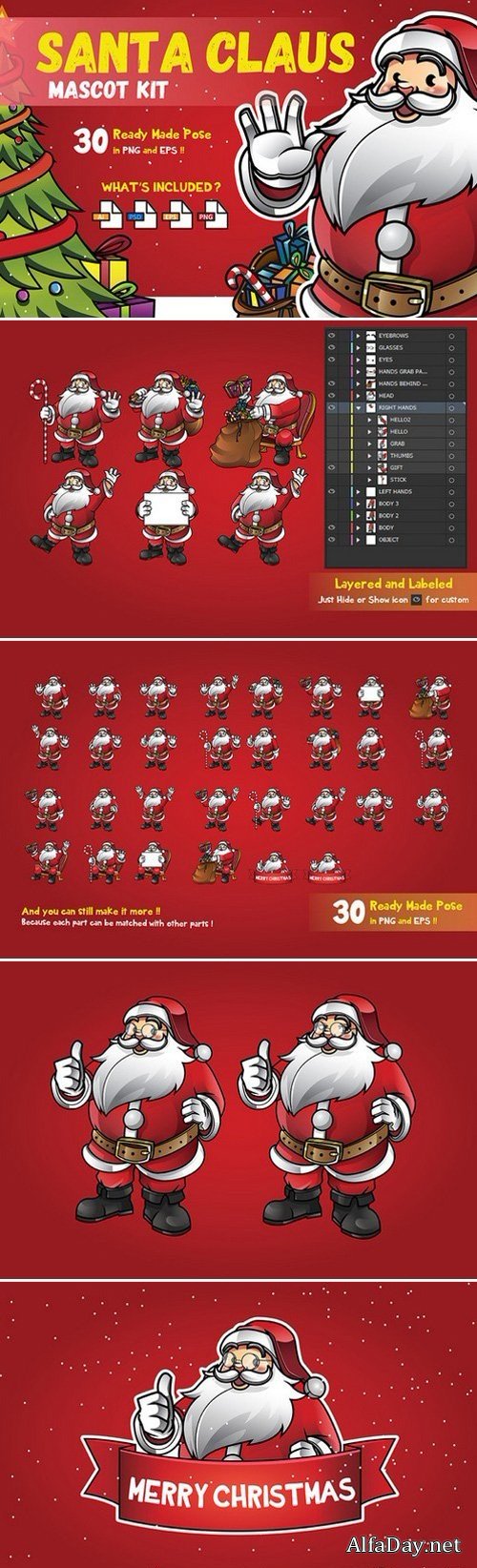 Santa Claus Mascot KIT