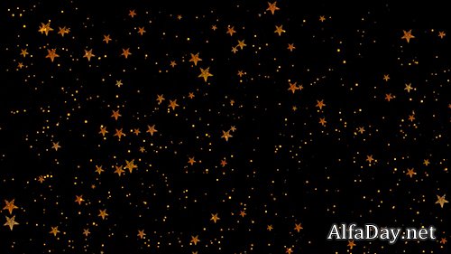 Gold stars background footage 