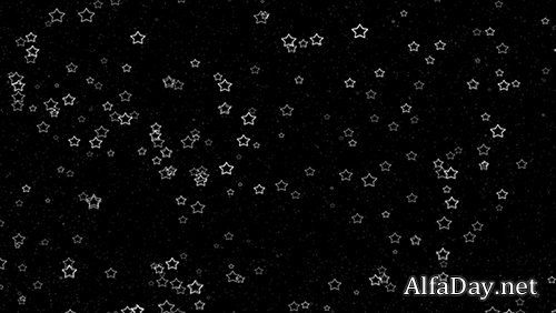 Background footage of the white star flying 