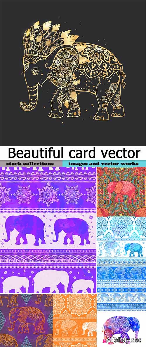Beautiful card vector