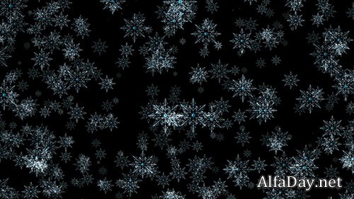 Rotating snowflakes background HD