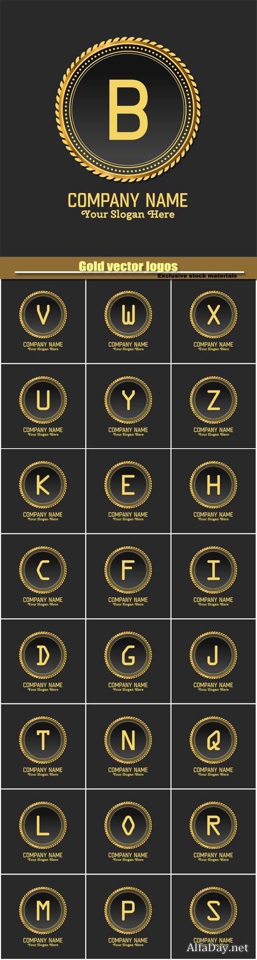 Gold vector logos