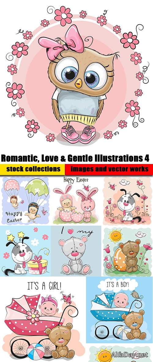 Romantic, Love & Gentle Illustrations 4