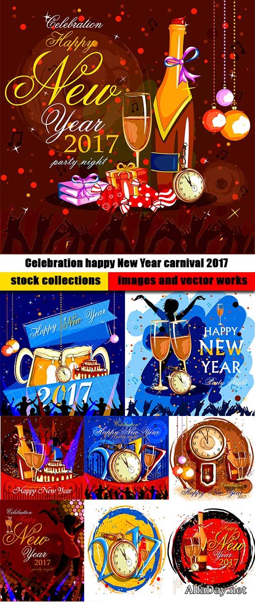 Celebration happy New Year carnival 2017