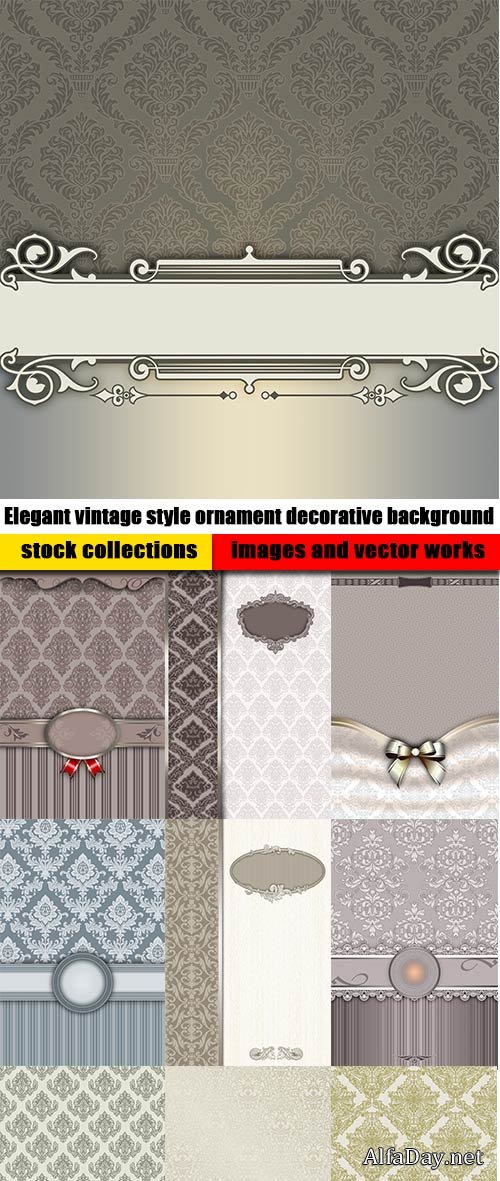 Elegant vintage style ornament decorative background