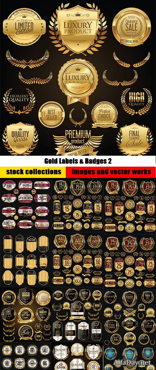Gold Labels & Badges 2