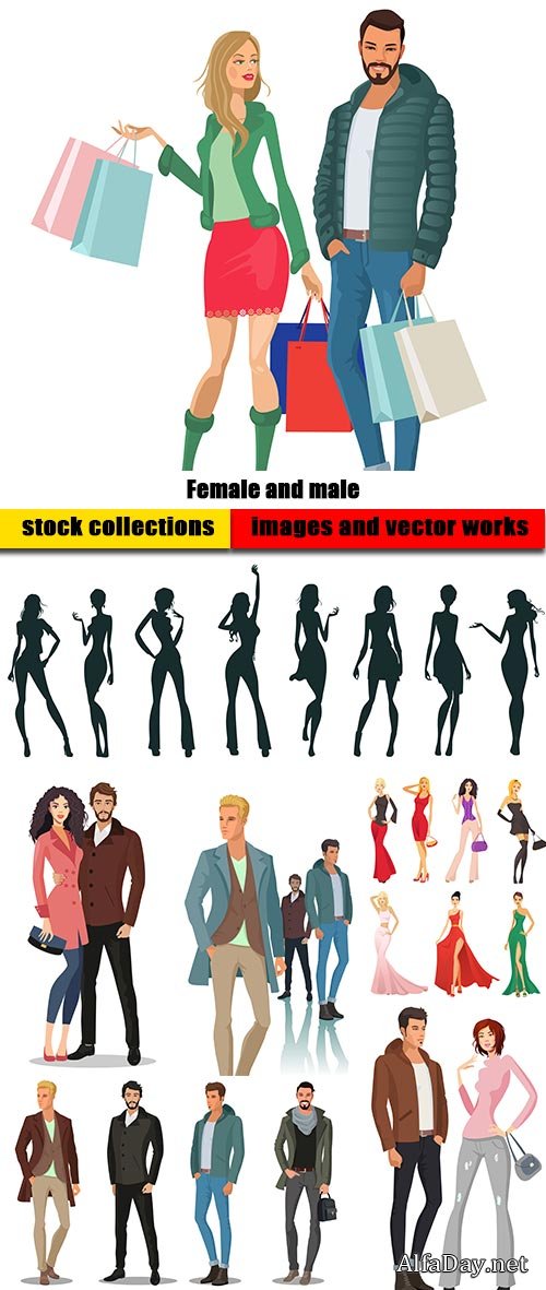 Female and male - Fashion shopping