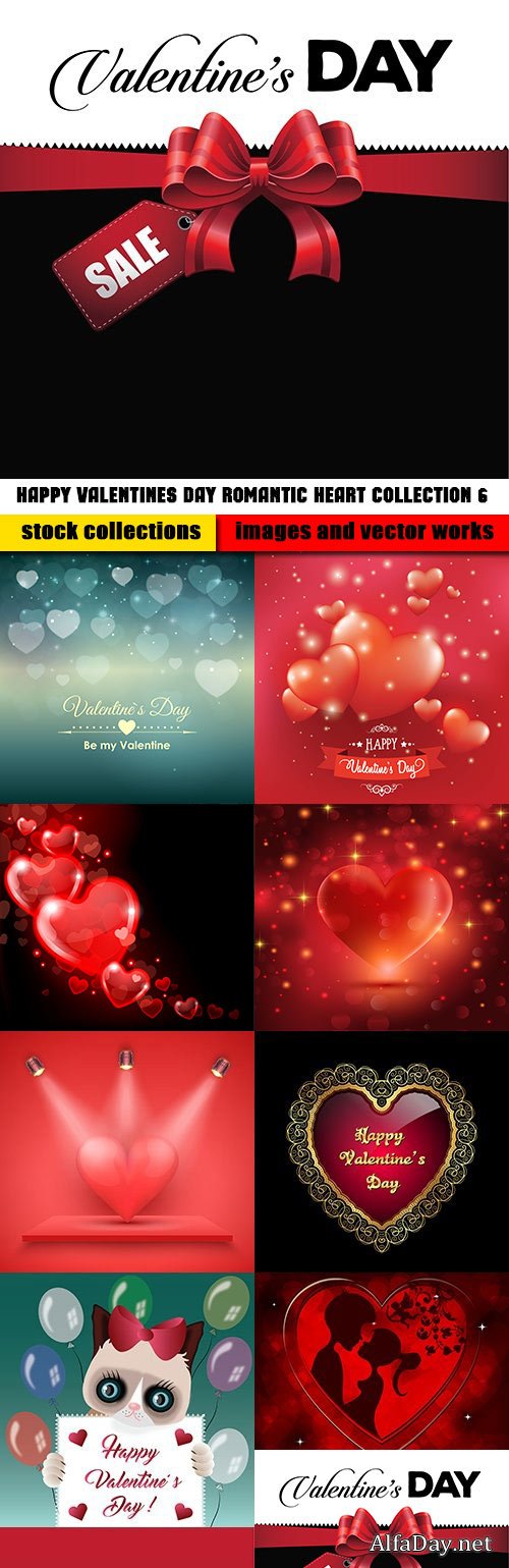 Happy Valentines Day romantic heart collection 6