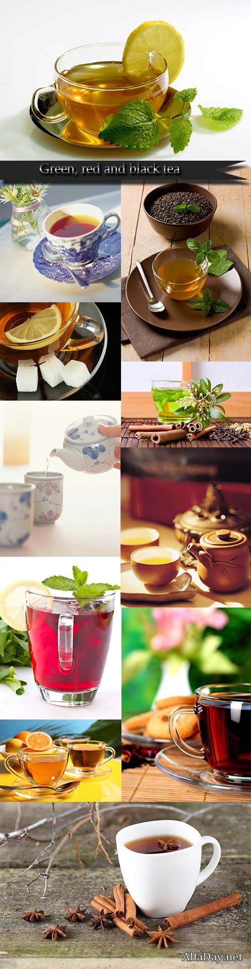 Green, red and black tea