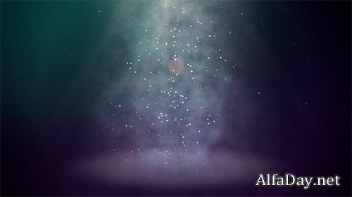 Light Column Particles Motion Background