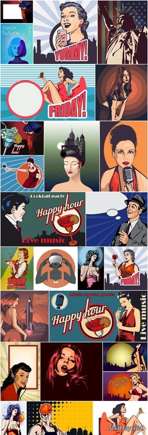 Retro Vintage Poster Illustration