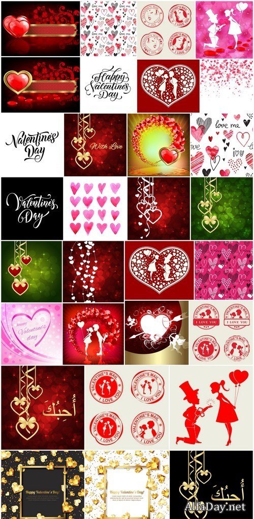 Heart & Love - Happy Valentines Day 8 - Set of 30xEPS