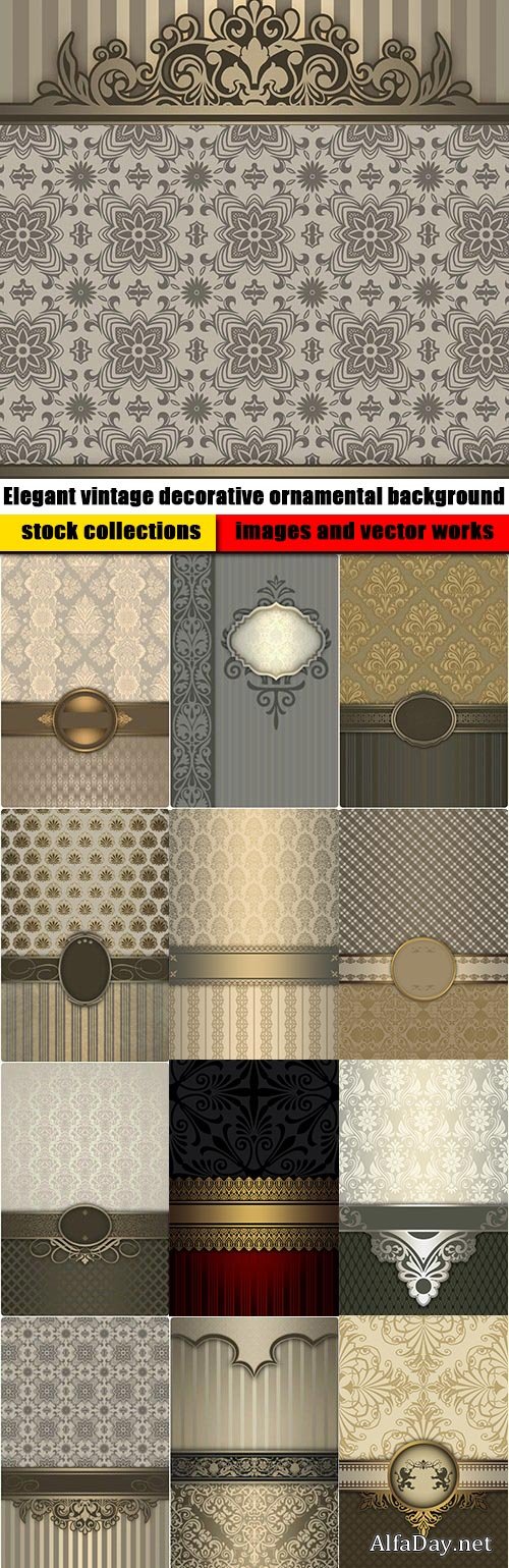 Elegant vintage decorative ornamental background