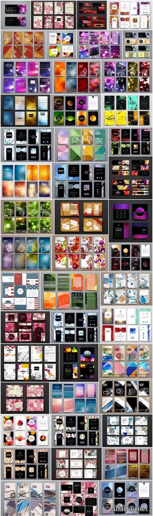 Modern Design Banner, Flayer, Broshure & Template - Set of 50xEPS Professional Vector Stock