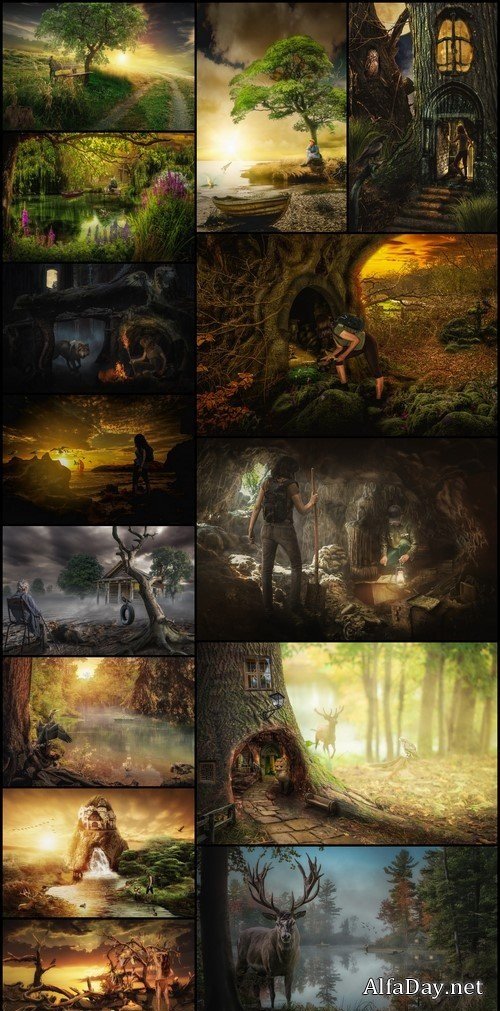 Dark fairy forest 14X JPEG