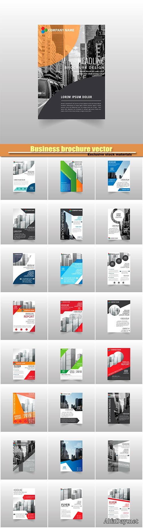 Business brochure vector, flyers templates #10