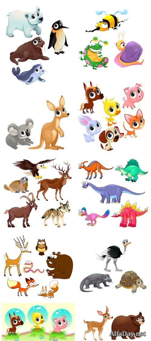 Funny animals 10X EPS