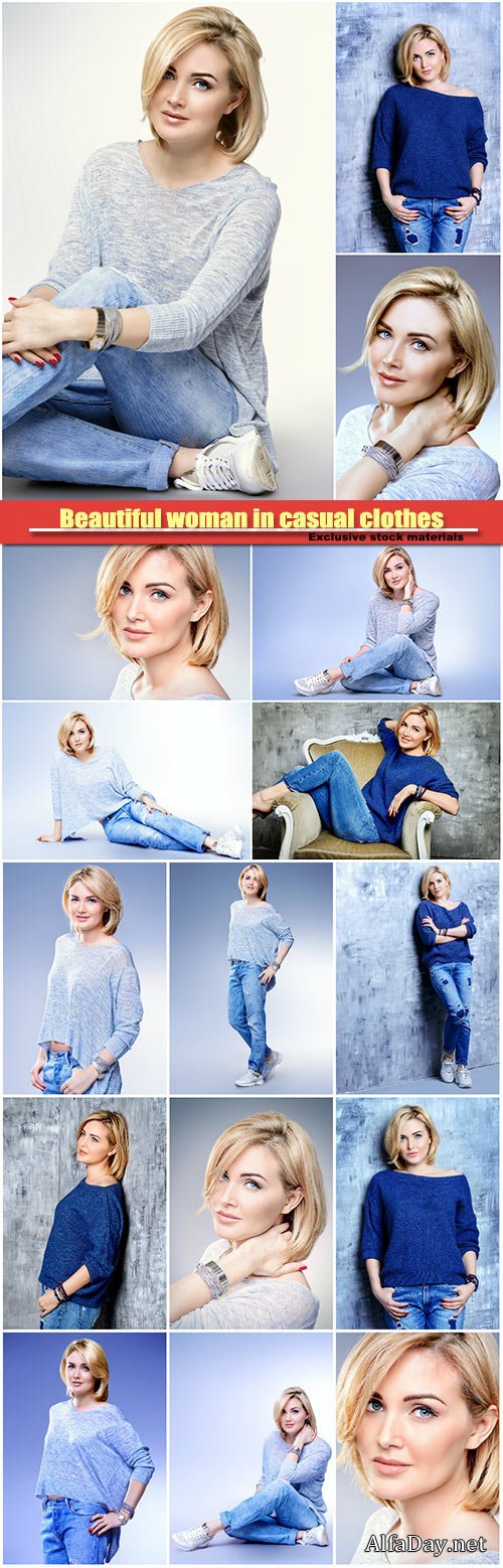 Beautiful woman in casual clothes