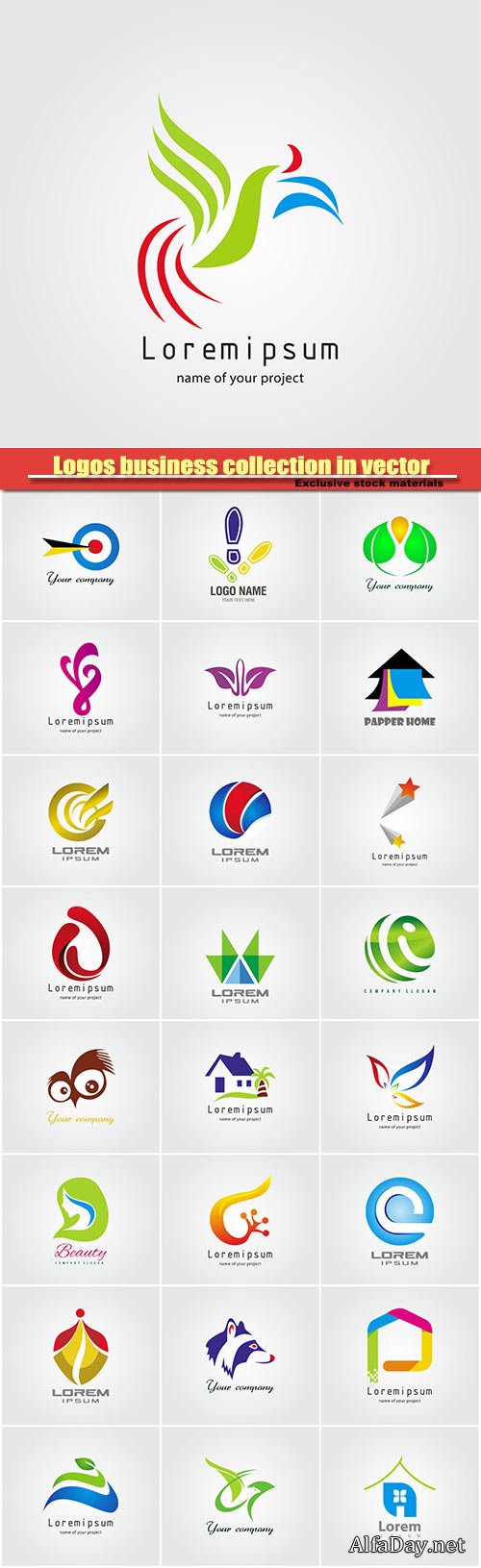 Logos business collection in vector #11