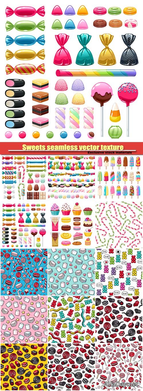 Sweets seamless vector texture