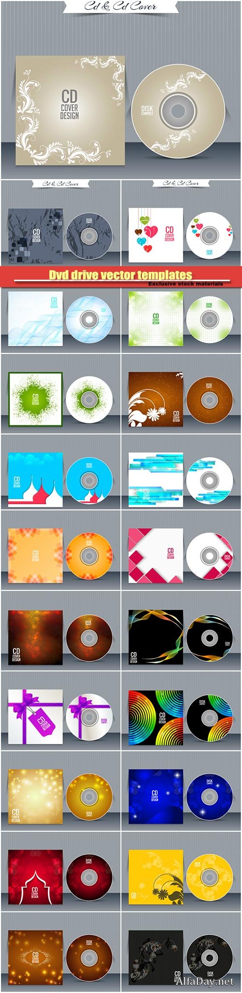 Dvd drive vector templates