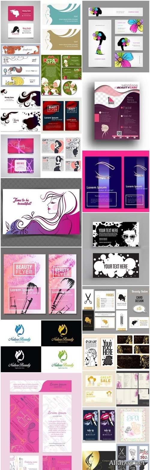 Fashion Beauty Salon Card #2 - 25 Vector