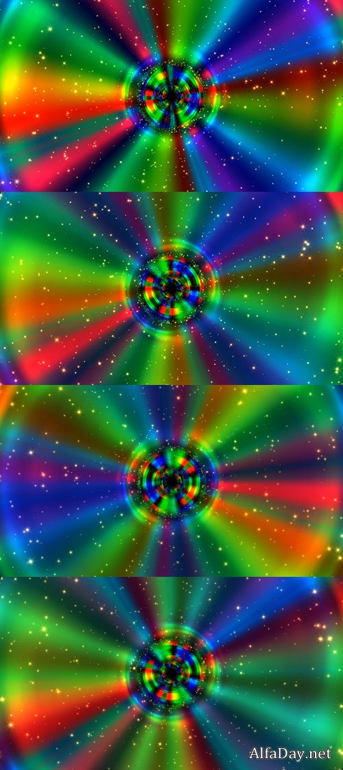Hypnotic Rainbow Ring Rays