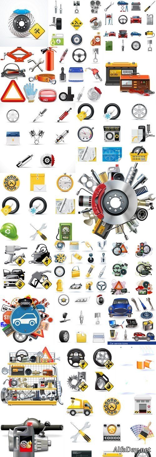 Car Parts Collection - 21 Vector