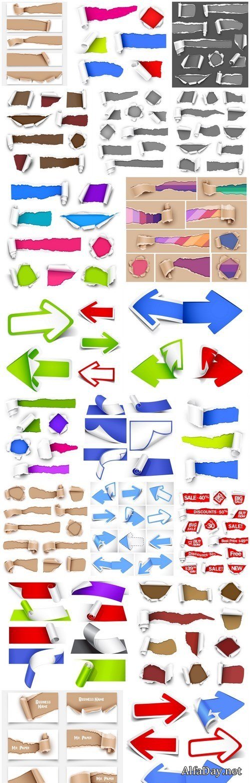 Paper Banners - 20 Vector