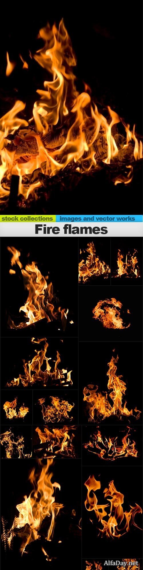 Fire flames, 15 x UHQ JPEG