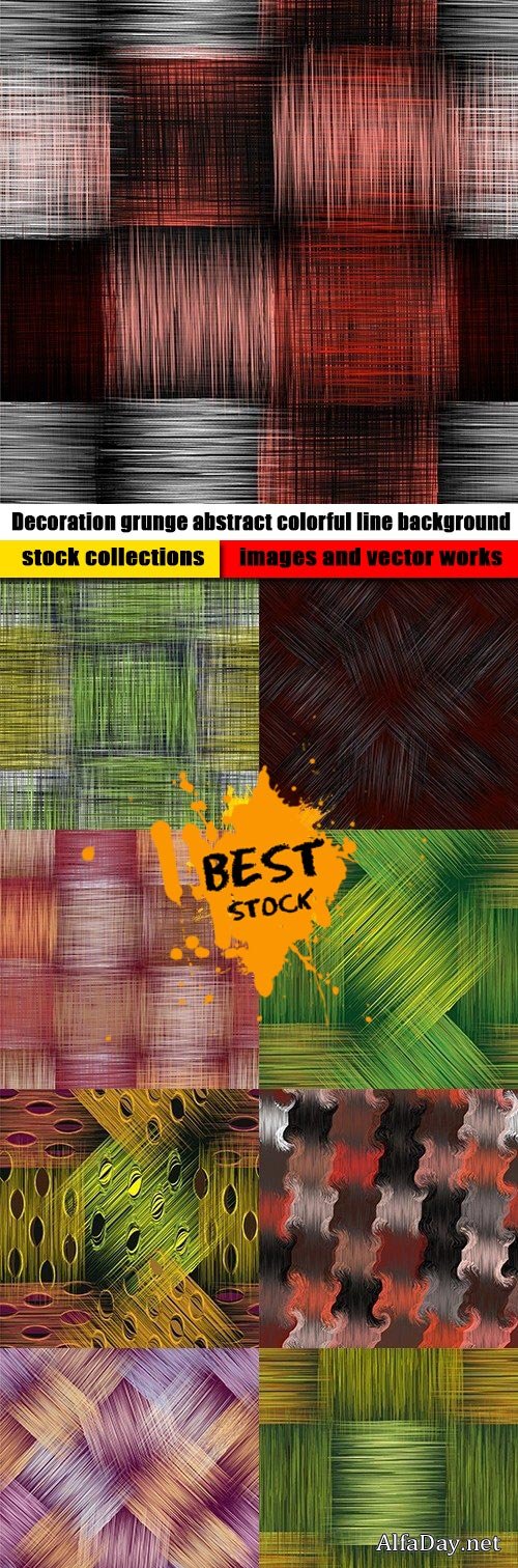 Decoration grunge abstract colorful line background