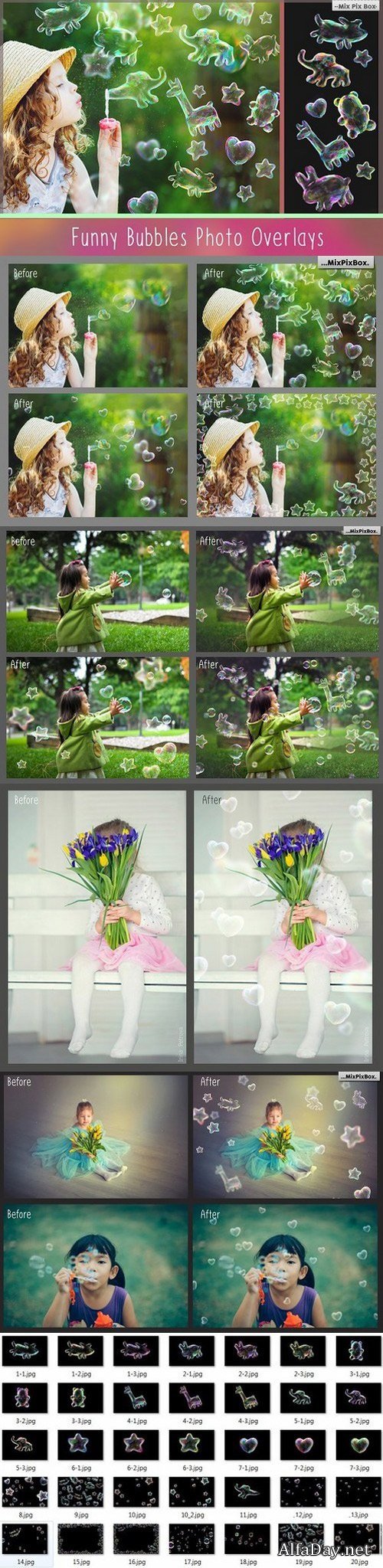 ������� ������ - �������� ��������, ��������� �� ���� / Funny Animals Soap Bubbles Overlay 631904