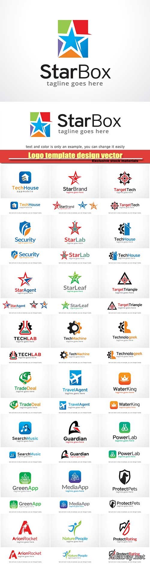 Logo template design vector, emblem, creative symbol