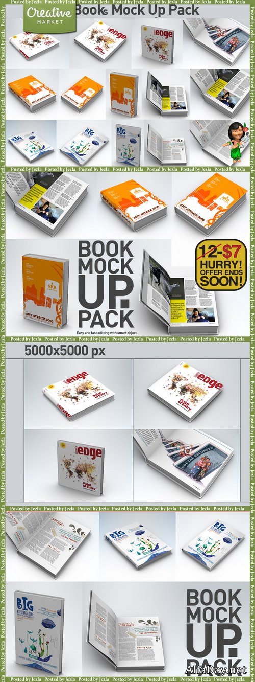 CreativeMarket - Book Pack Mock Up - 170393