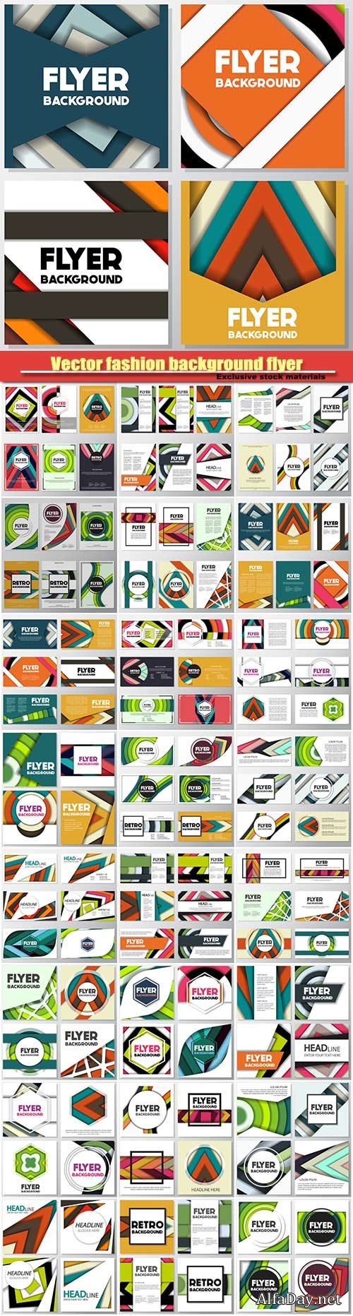 Vector fashion background flyer, style background design template