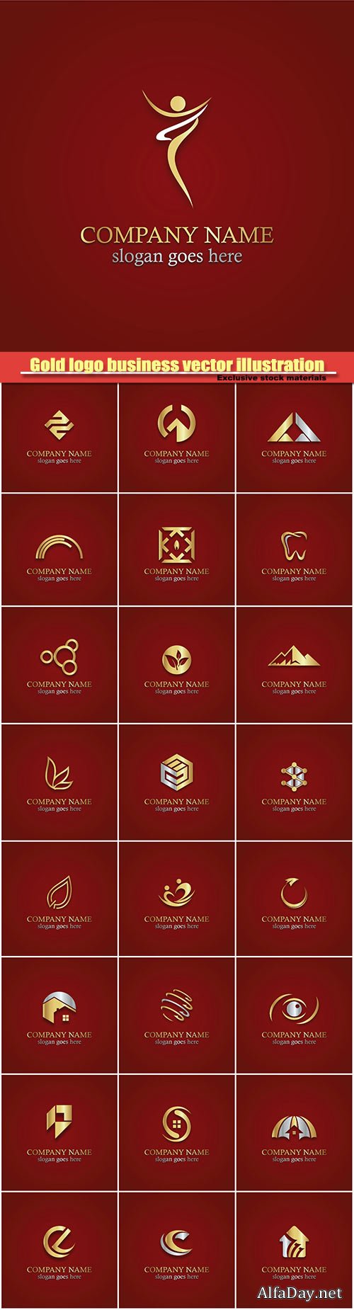 Gold logo business vector illustration #5
