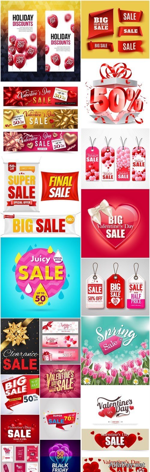 Promotional Sale banner Set #10 - 20 Vector