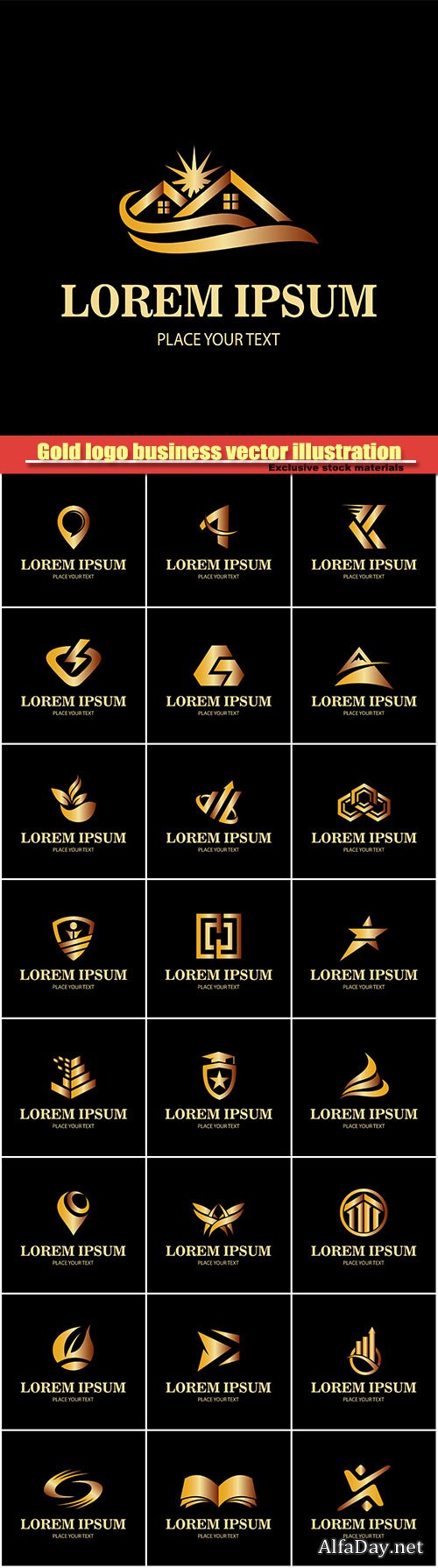 Gold logo business vector illustration #7