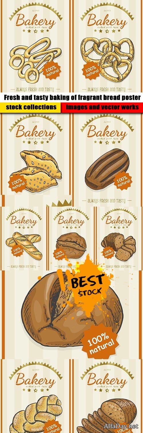 Fresh and tasty baking of fragrant bread poster