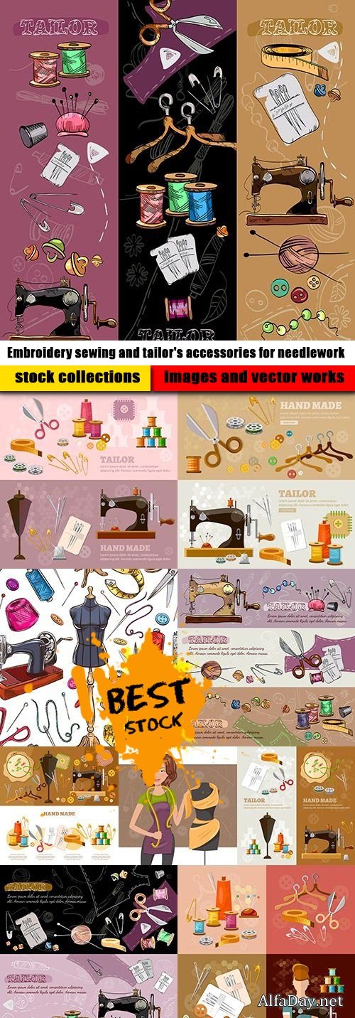 Embroidery sewing and tailor's accessories for needlework