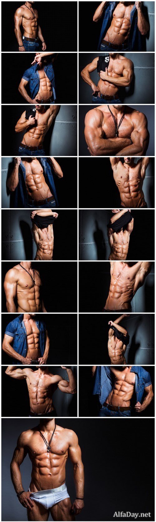 Muscular and sexy torso of young man having perfect abs 2 - 18xUHQ JPEG