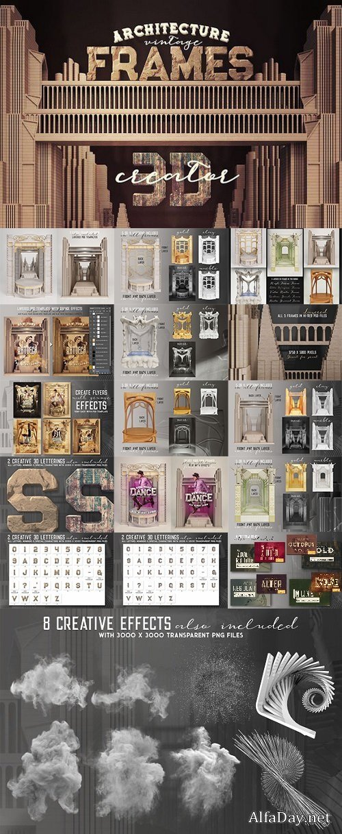 Vintage Architecture 3D Frames 1410778