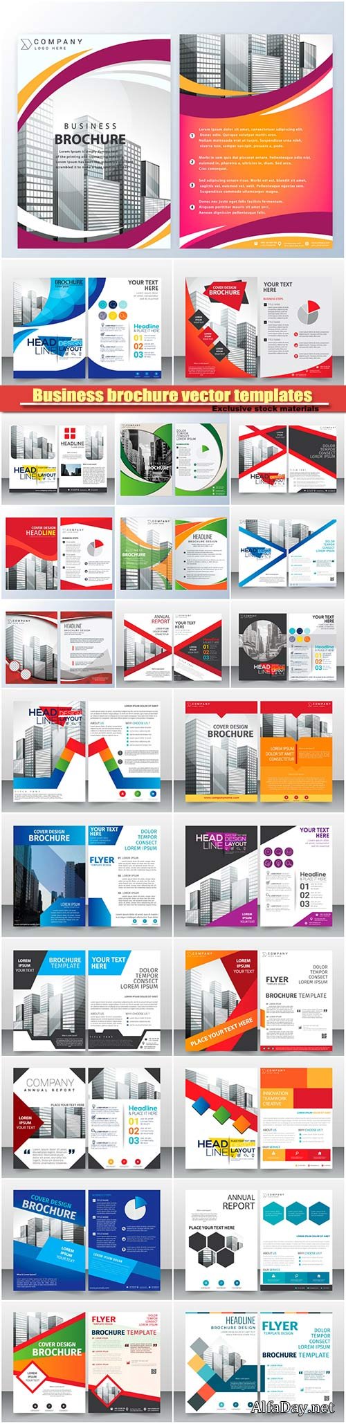 Business brochure vector templates design #16