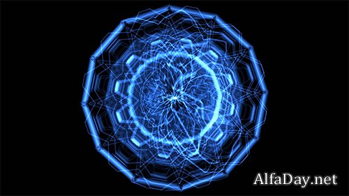 Blue Geometric Magic Shape