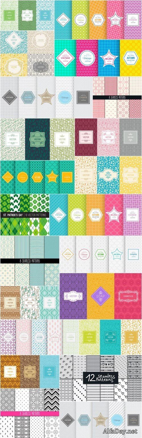 Seamless Pattern Collection #146 - 25 Vector