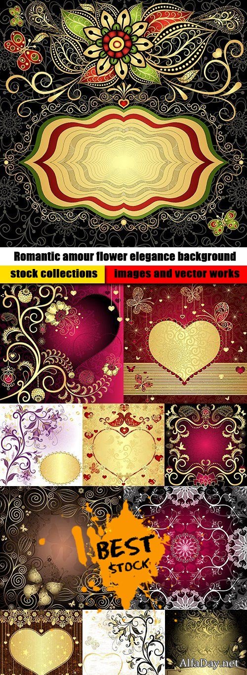 Romantic amour flower elegance background