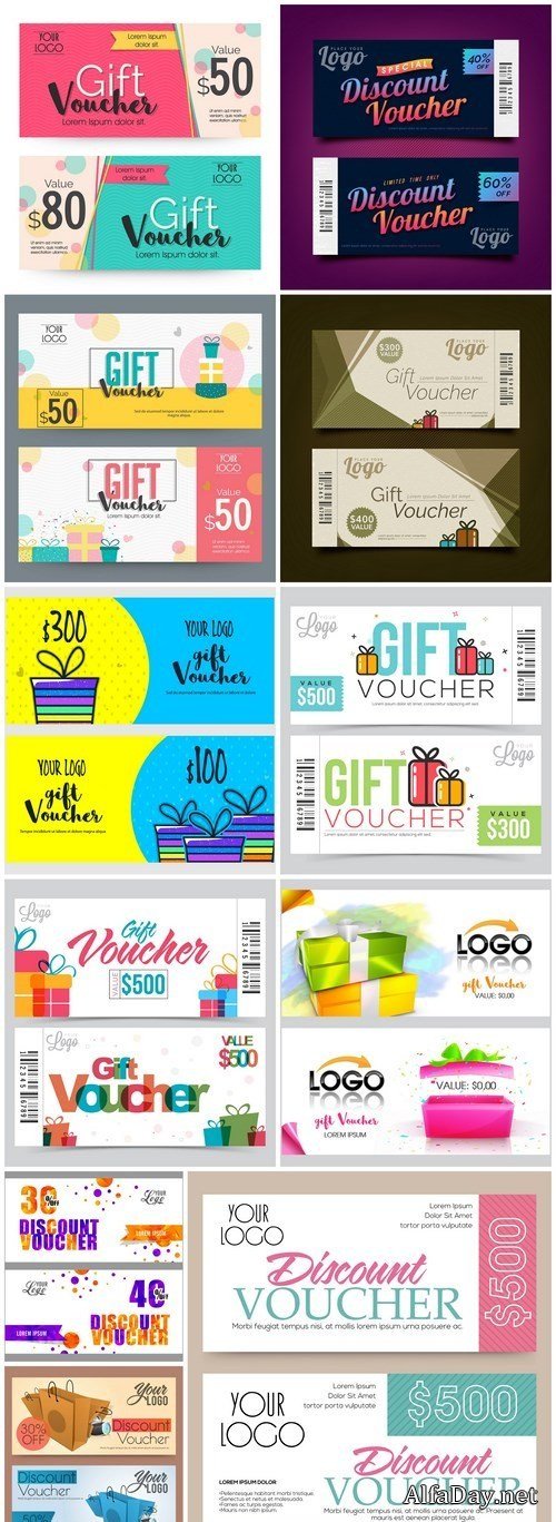 Gift Voucher Collection #27 - 11 Vector