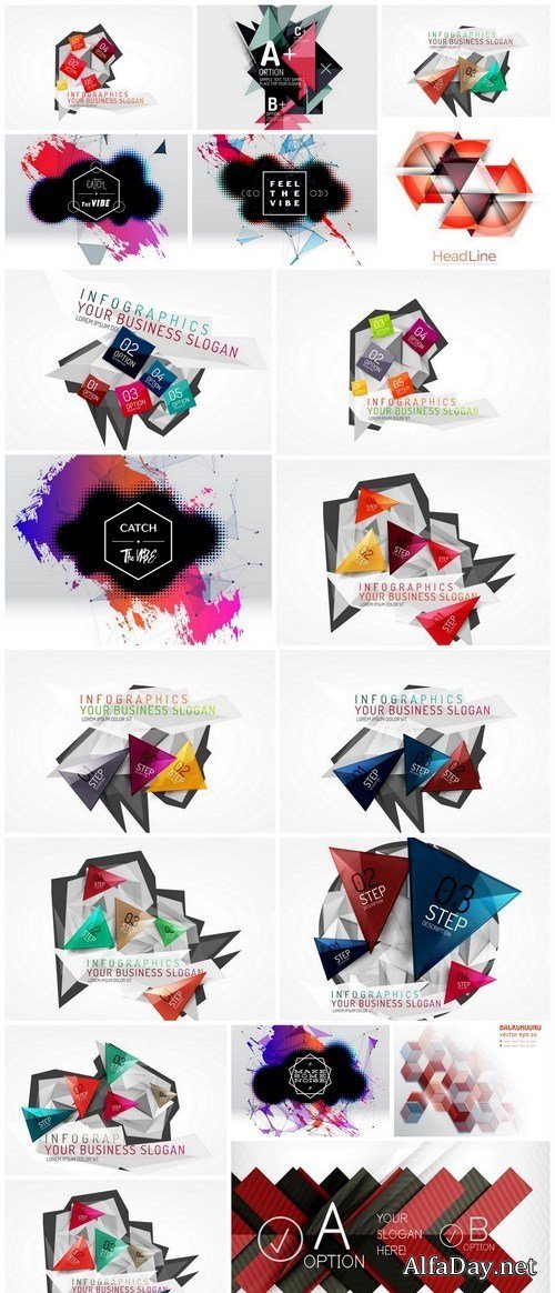 Abstract backgrounds and elements of design 3 - 19xEPS Vector Stock