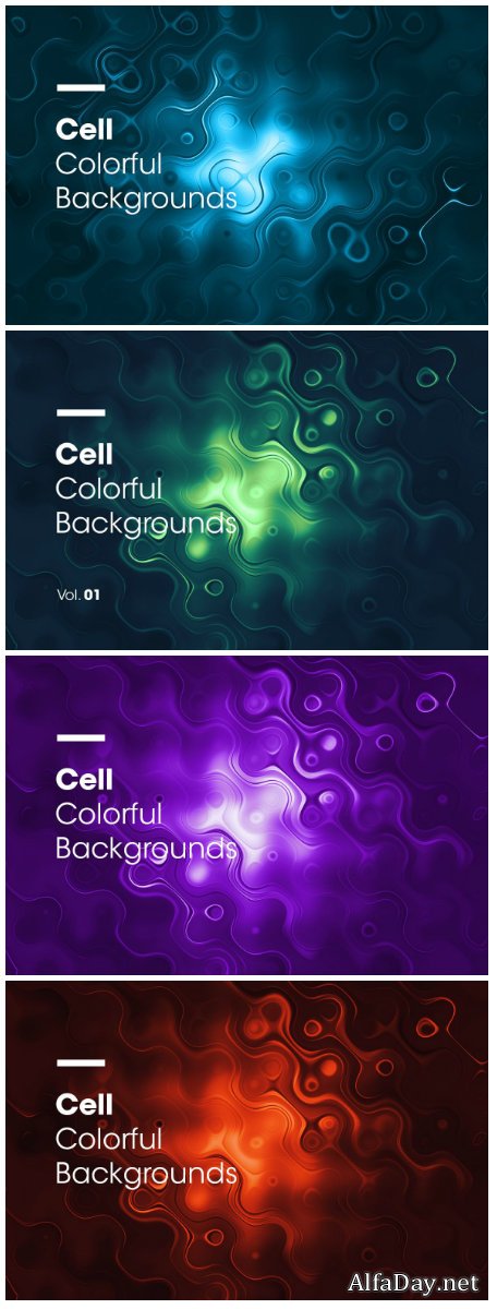 Cell Colorful Backgrounds Vol.01