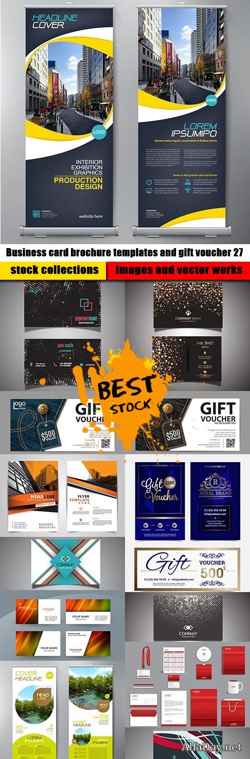 Business card brochure templates and gift voucher 27